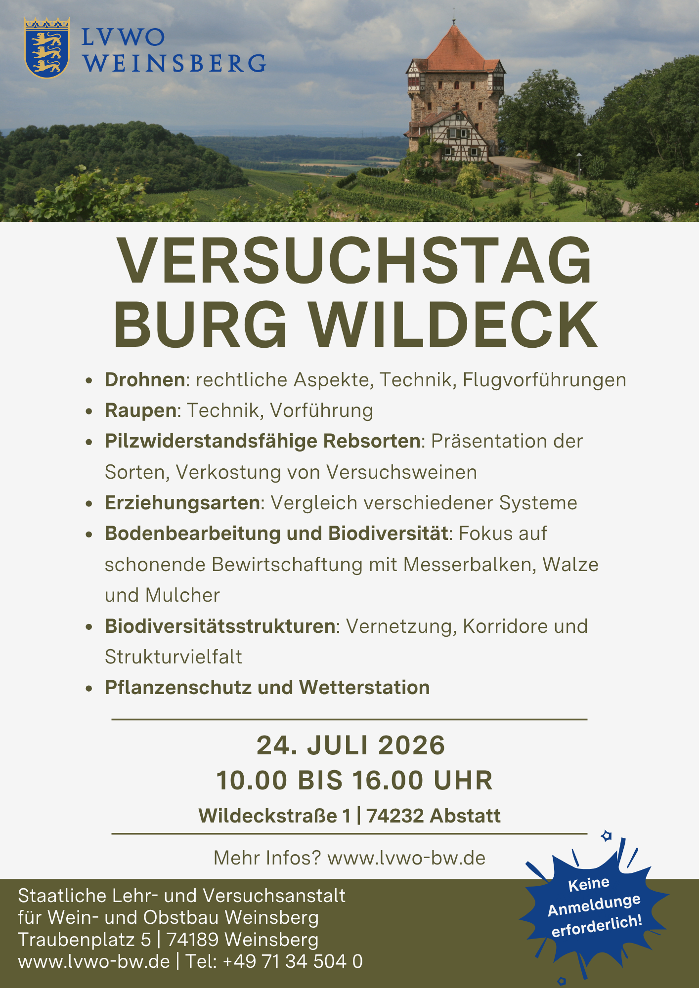 Veranstaltungsflyer mit Text