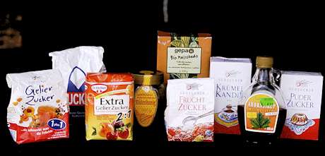 Verschiedene Süßungsmittel