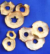 Fertig getrocknete Apfelchips