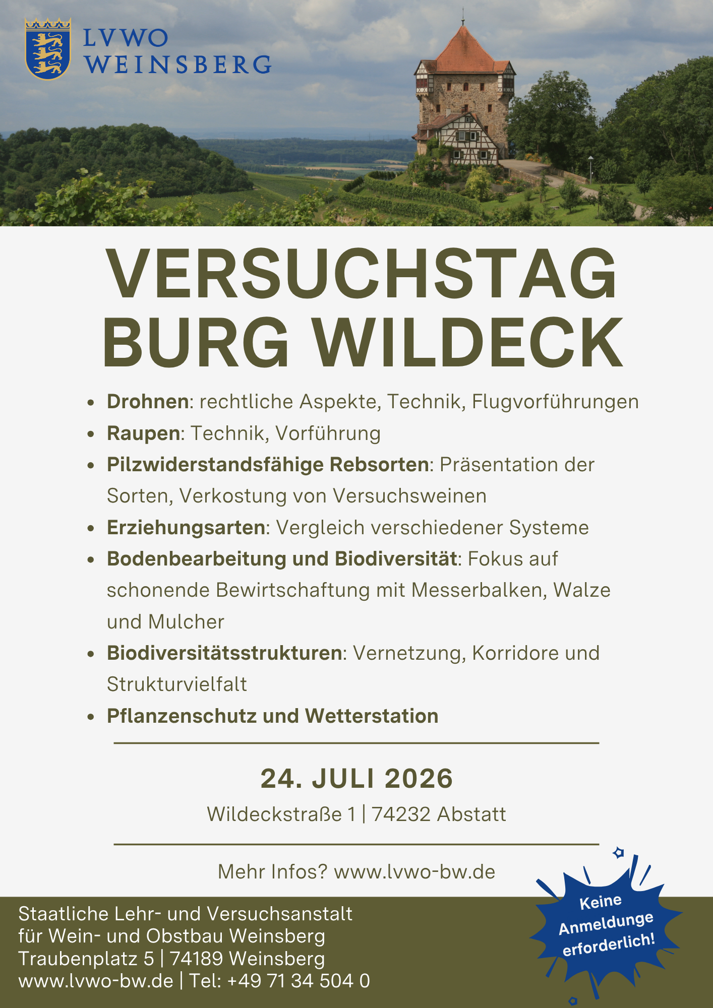 Veranstaltungsflyer mit Text